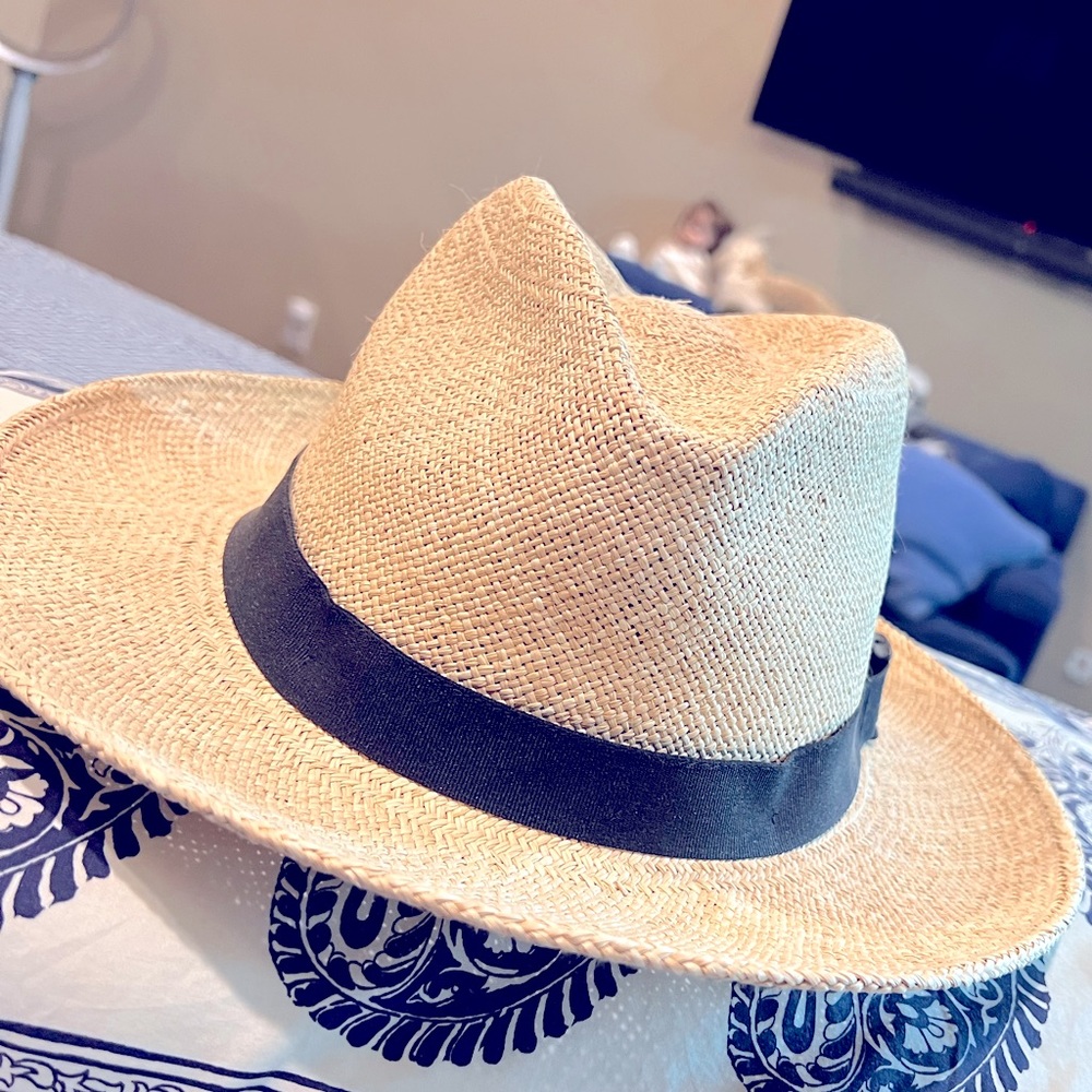LASHTON STRAW HAT Original Panama Hat 100% Handmade in Ecuador size 7 3/4